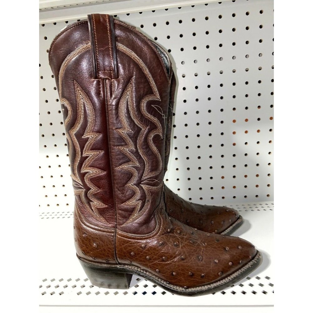 Durango Womens Leather Pointed Toe Cowboy Western Boots Size 6.5 B Brown